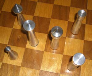 Chess set made by Marshall Burns, 1969